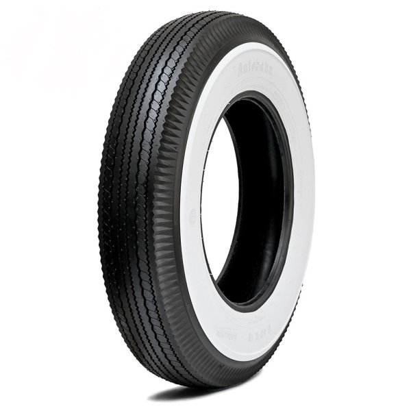 Photo1: Autobahn "R" Bias Style White Wall Radial Tire 5.00 x 16 Inch (1)