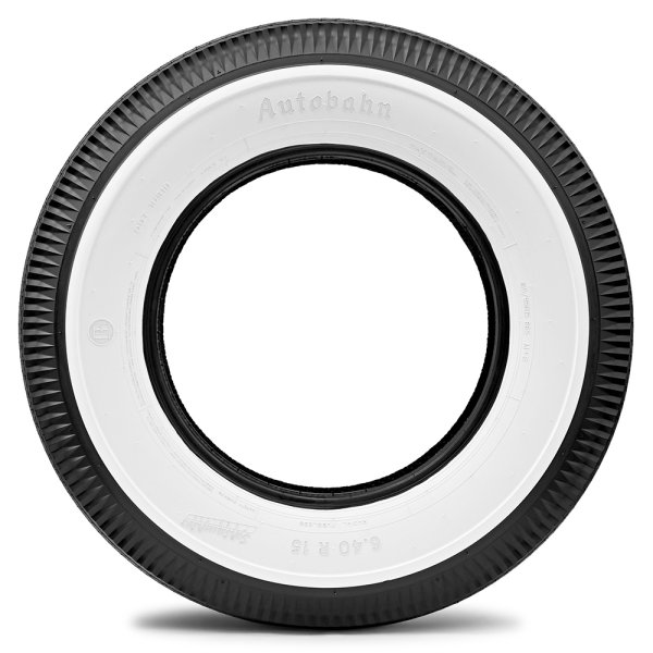 Photo2: Autobahn "R" Bias Style White Wall Radial Tire 5.00 x 16 Inch (2)