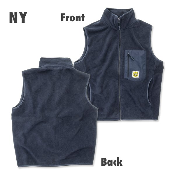 Photo4: MOON Label Fleece Full Zip Vest (4)