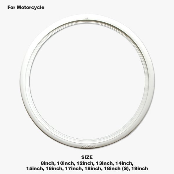 Photo1: White Ribbon for Motorcycles (1)