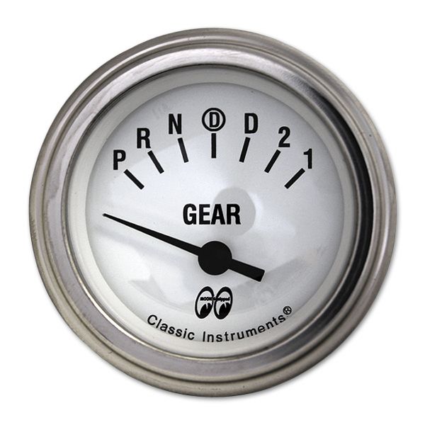 Photo1: MOON Equipped 2inch Gear Indicator 4 Speed  (White) (1)