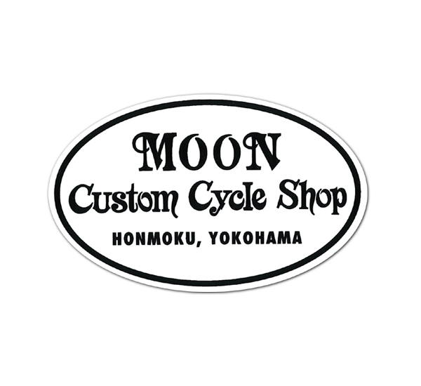 Photo1: MOON Custom Cycle Shop Sticker (1)