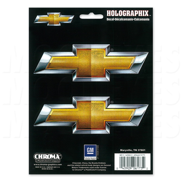 Photo1: HOLOGRAPHIX Decal Chevy Bowtie (1)