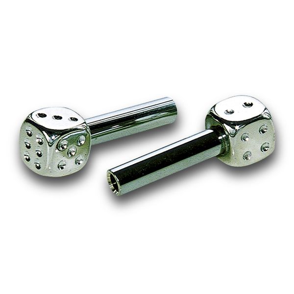 Photo1: Chrome Plated Dice Door lock Knob (1)