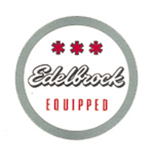 Photo1: HOT ROD Sticker Edelbrock EQUIPPED Round Sticker (1)