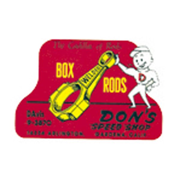 Photo1: HOT ROD Sticker DON'S SPEED SHOP Sticker (1)