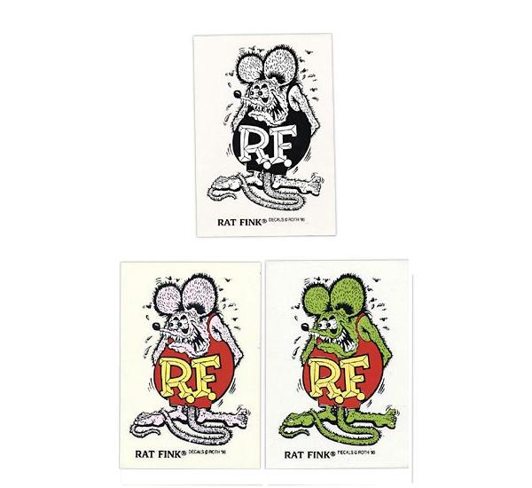 Photo1: Rat Fink Made in USA Sticker (1)