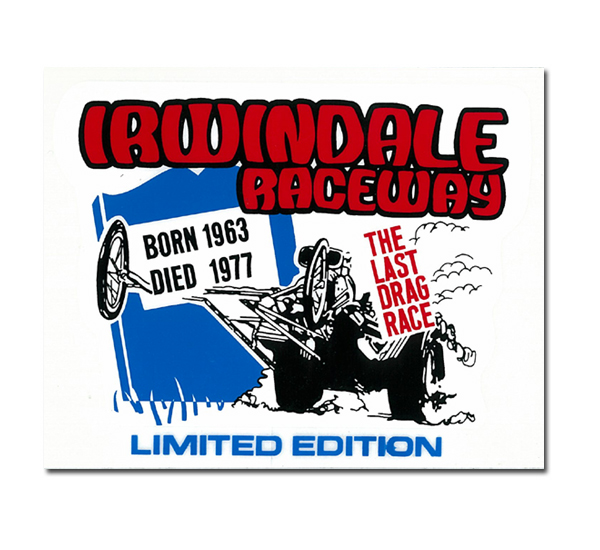 Photo1: HOT ROD Sticker IRWINDALE RACEWAY Sticker (1)