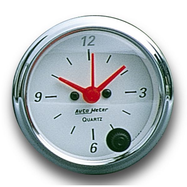Photo1: Arctic White / Red  Pointer Quartz clock (1)
