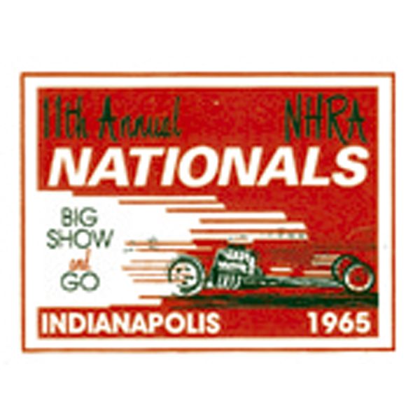 Photo1: HOT ROD Sticker 1965 NHRA INDIANAPOLIS NATIONALS Sticker (1)