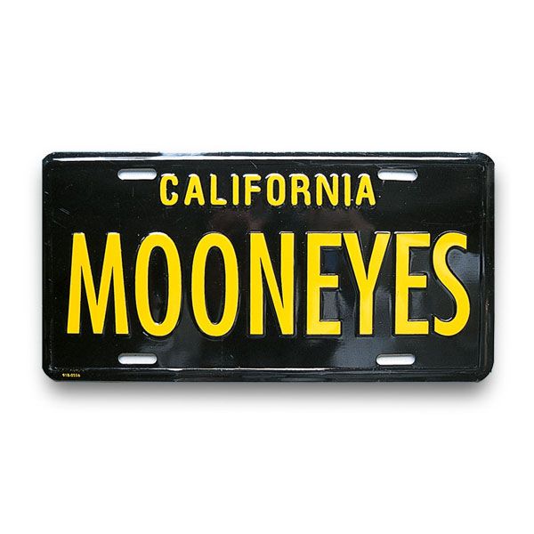 Photo1: MOONEYES California Steel License Plates Black (1)