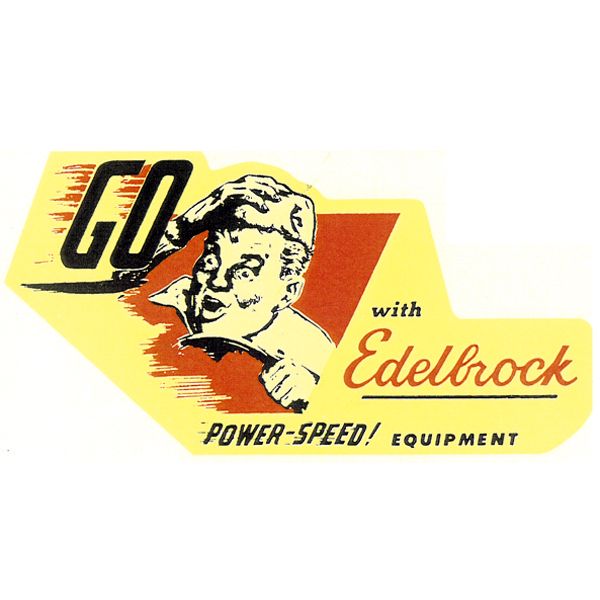 Photo1: HOT ROD Sticker GO with Edelbrock EQUIPMENT Sticker (1)