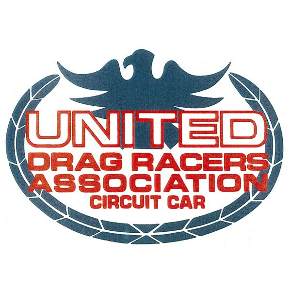 Photo1: HOT ROD Sticker UNITED DRAG RACER ASSOCIATION CIRCUIT CAR Sticker (1)
