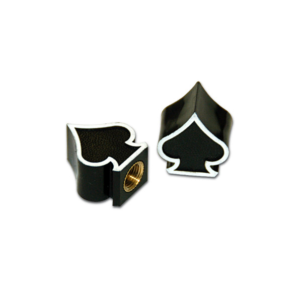 Photo1: Black Spade Air Valve Caps (1)