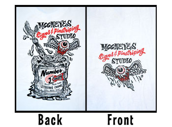 Photo: Kids & Ladies MOONEYES Sings & Pinstriping Studio T - Shirt