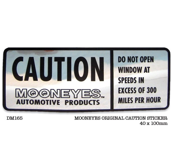 Photo1: MOONEYES CAUTION Sticker (1)