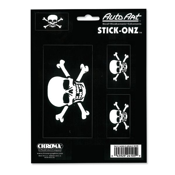 Photo1: STICK-ONZ Decal CROSS BONE (1)