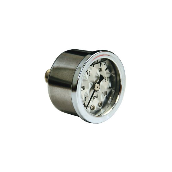 Photo: Direct mount Pressure Gauge Engine-Turned Facia Face  (0-100psi)