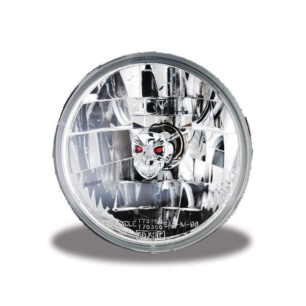 Photo1: Skull Head Light Round for Two Lamps (1)