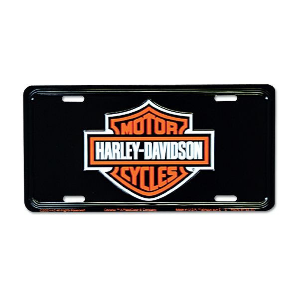 Photo1: HARLEY - DAVIDSON Steel License Plates (1)