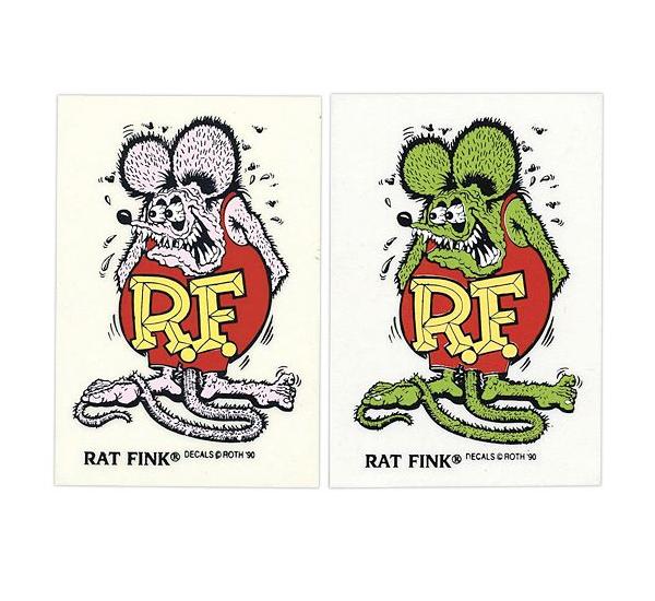 Photo1: Rat Fink Made in USA Metal Flake 9x5.7cm (1)