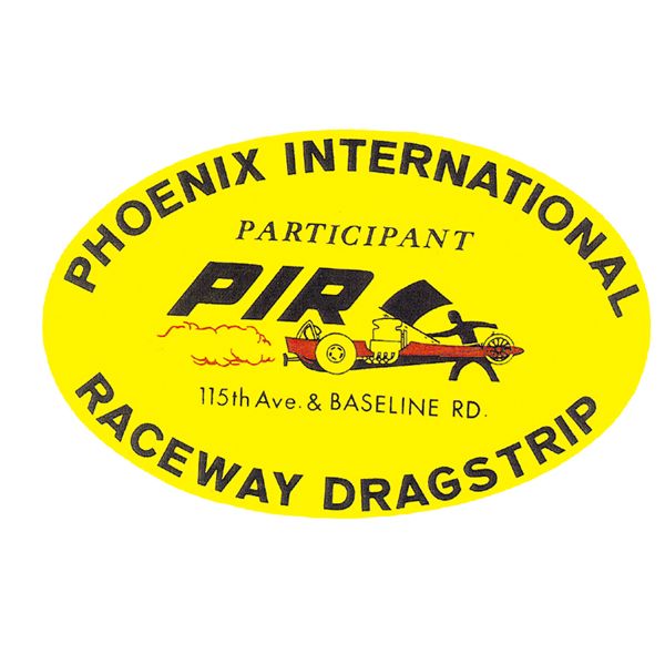 Photo1: HOT ROD Sticker PHOENIX INTERNATIONAL RACEWAY DRAG STRIP Sticker (1)