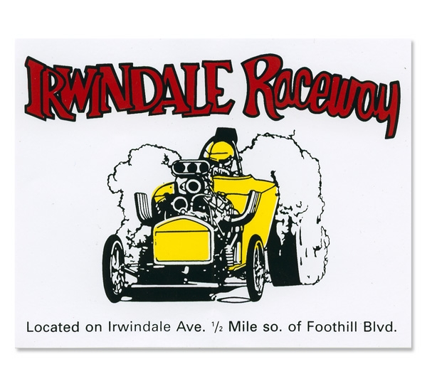 Photo1: HOT ROD Sticker IRWINDALE Raceway Sticker (1)
