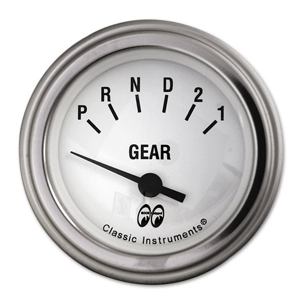 Photo1: MOON Equipped 2inch Gear Indicator 3 Speed  (Electric) (White) (1)