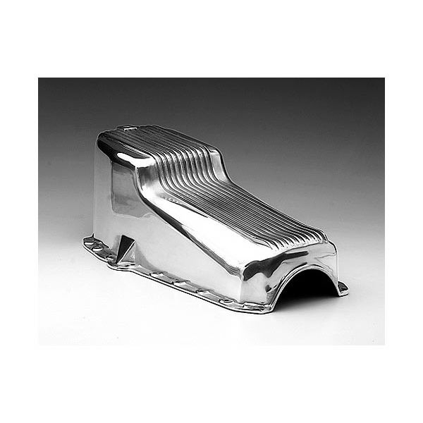 Photo1: Small Block Chevy Finned Aluminum Oil Pan (1)