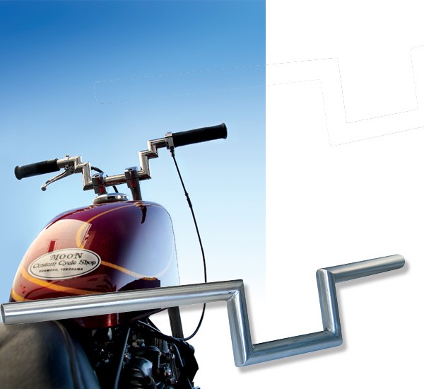 Photo1: MOON Custom Cycle Shop Original Hadle Bars  (Stainless) (1)