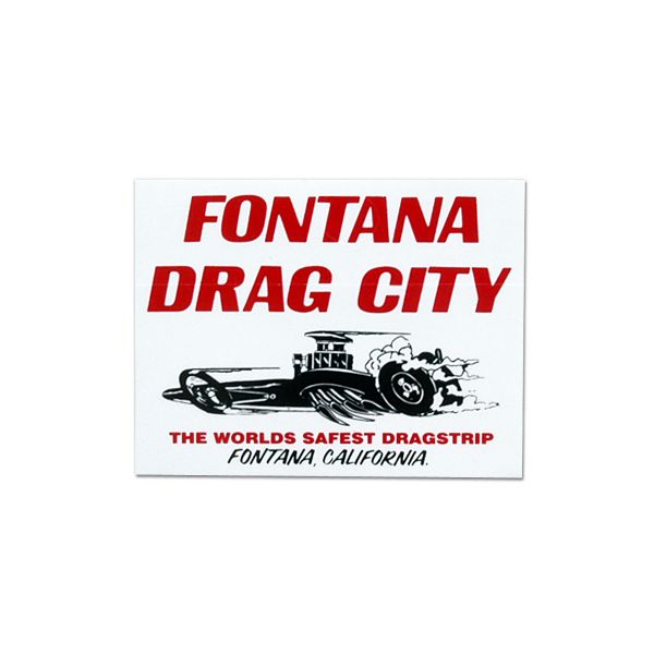 Photo1: HOT ROD Sticker FONTANA DRAG CITY Sticker (1)