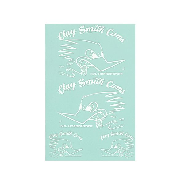 Photo1: Clay Smith Clear Base Sticker Set   (White) (1)