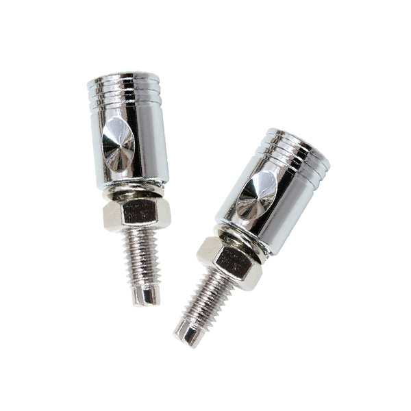 Photo1: Chromed Piston License Bolt (1)