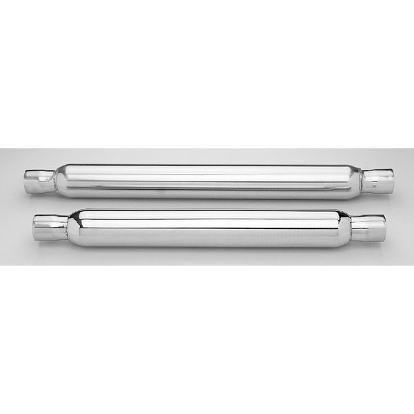 Photo1: Polished Stainless steel glass pack muffler (1)