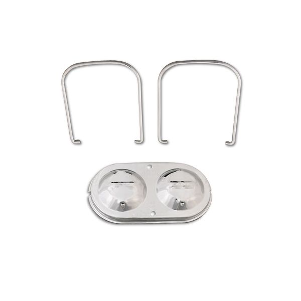 Photo1: Chrome Brake Master Cylinder Cover 3 inchx5 3/4 inch (1)