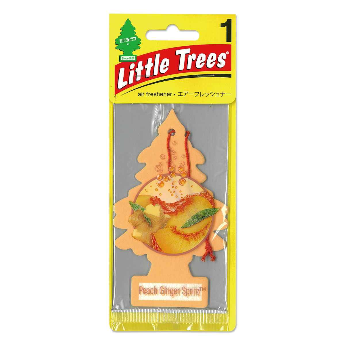 Photo1: Little Tree Paper Air Freshener Peach Ginger Spritz (1)
