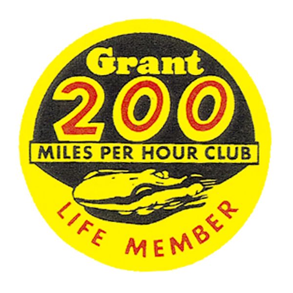 Photo1: HOT ROD Sticker Grant 200 MILES PER HOUR CLUB LIFE MEMBER Sticker (1)