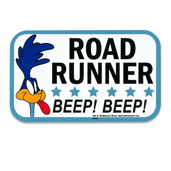 Photo1: Road Runner Beep Beep Square Sticker (1)