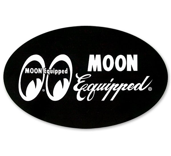 Photo1: MOON Equipped Oval Sticker (1)