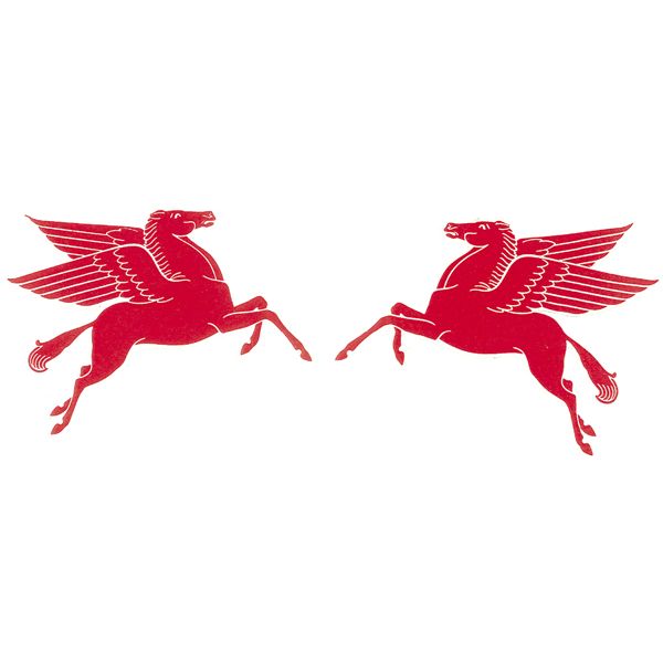 Photo1: HOT ROD Sticker Pegasus Mobil Right Left Pair Sticker (1)