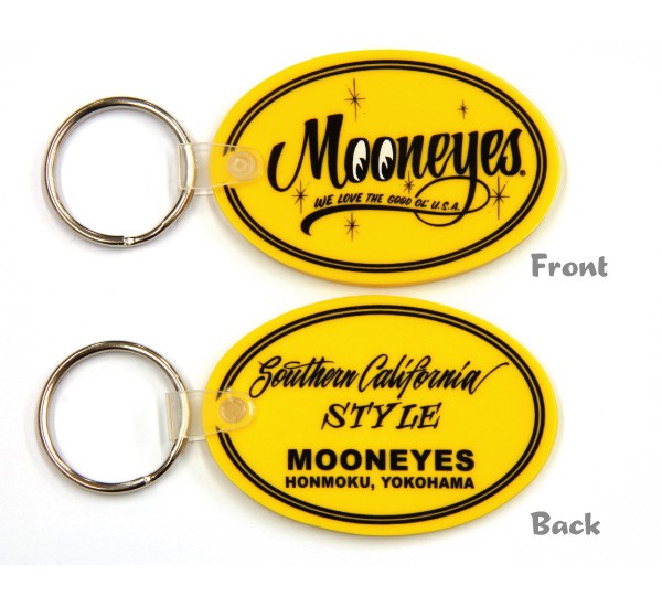Photo1: MOONEYES Oval Rubber Key Ring (1)