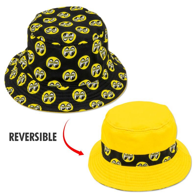 Photo1: EYEBALL Reversible Bucket Hat Yellow (1)