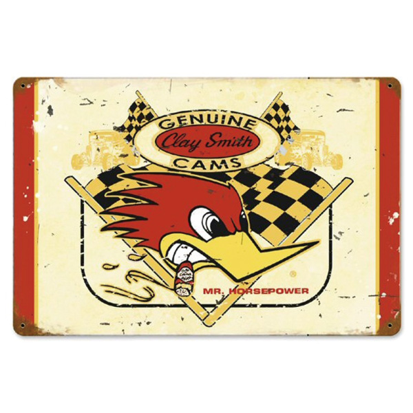 Photo1: Clay Smith Vintage Brown Metal Sign (1)