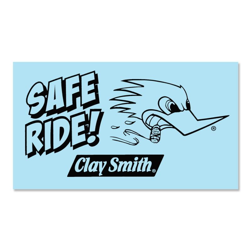 Photo1: Clay Smith Safe Ride Sticker (Black) (1)