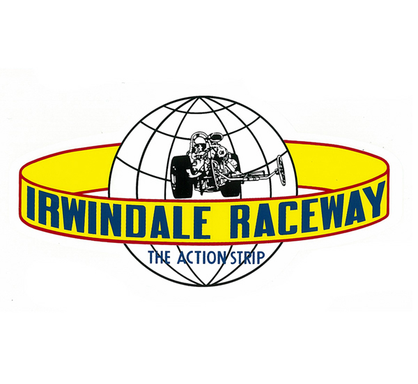 Photo1: HOT ROD Sticker IRWINDALE RACEWAY Sticker (1)