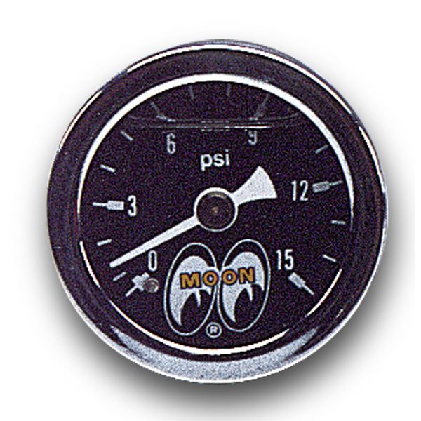 Photo1: MOONEYES Classic Direct Gauge Fuel Press 0-15psi (1)