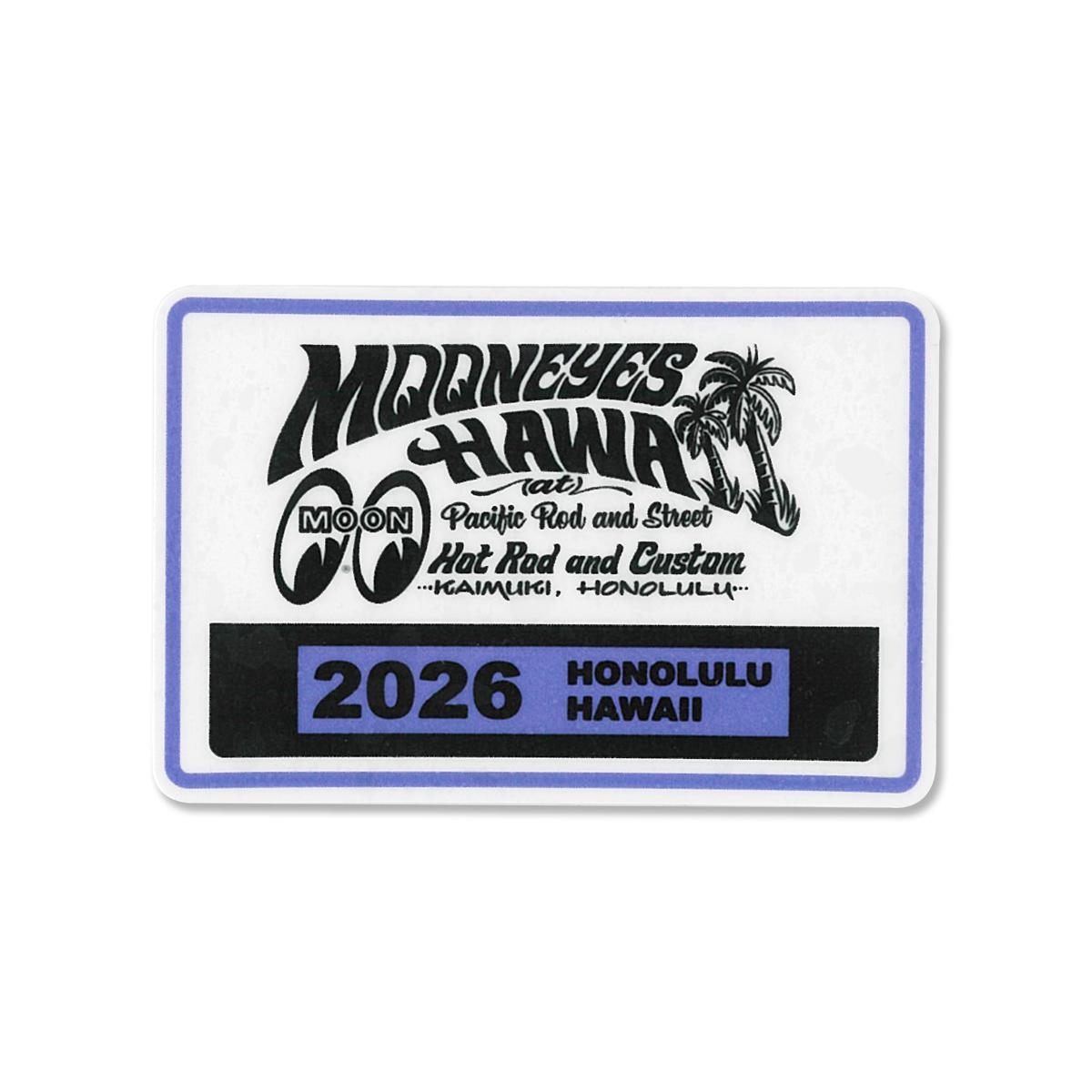 Photo1: MOONEYES HAWAII 2026 Parking Permit Window Sticker (1)