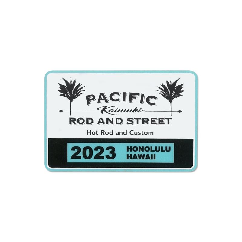 Photo1: Pacific Rod & Street Honolulu Hawaii Parking Permit Window Sticker (1)