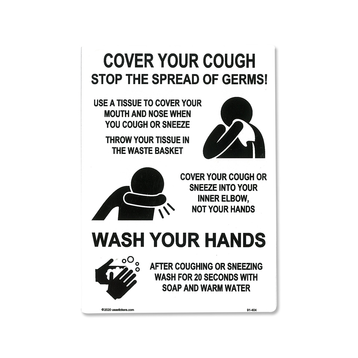Photo1: Cover Your Cough Sticker (1)
