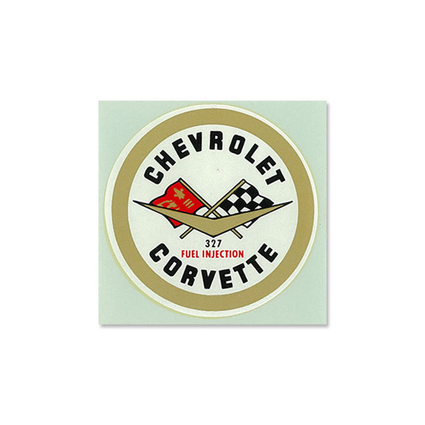 Photo1: CORVETTE 327 Fuel Injection Waterslide Decal (1)